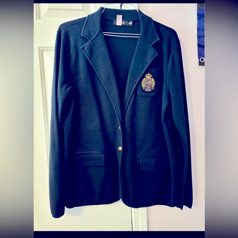 Ralph Lauren Navy Crown Crest Blazer